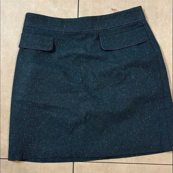 Cath Kidston london deep teal tweed Skirt 10 excellent condition preppy classic - Picture 1 of 8